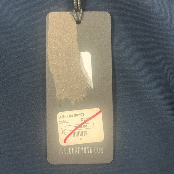 NWT Navy Long Sleeve Flowy Dress - Sun Kim - Picture 5 of 5